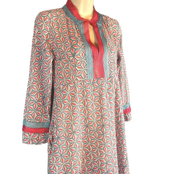 Roberta Roller Rabbit Long Sleeve 100% Cotton Kurta Dress XS - Picture 2 of 6